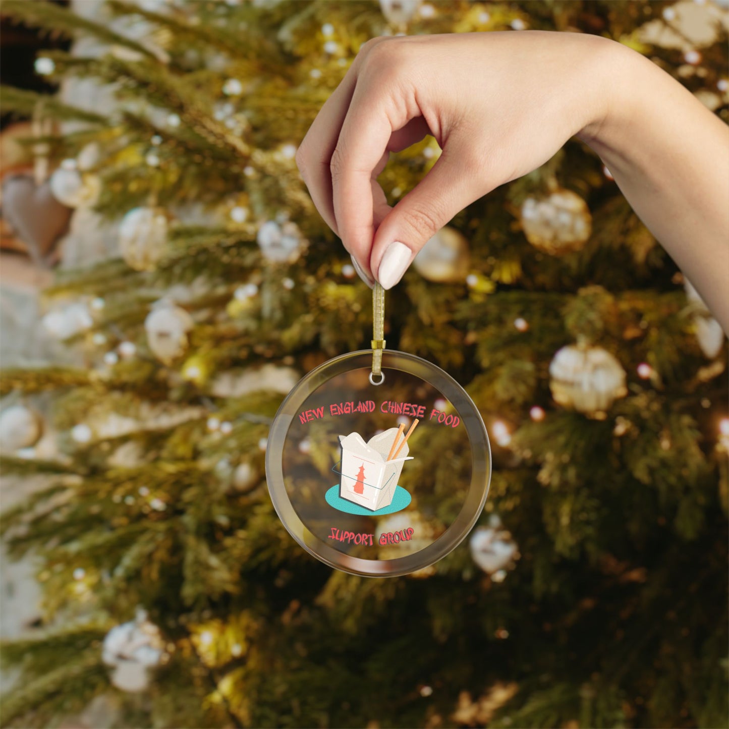 New England Chinese Food Holiday Ornament