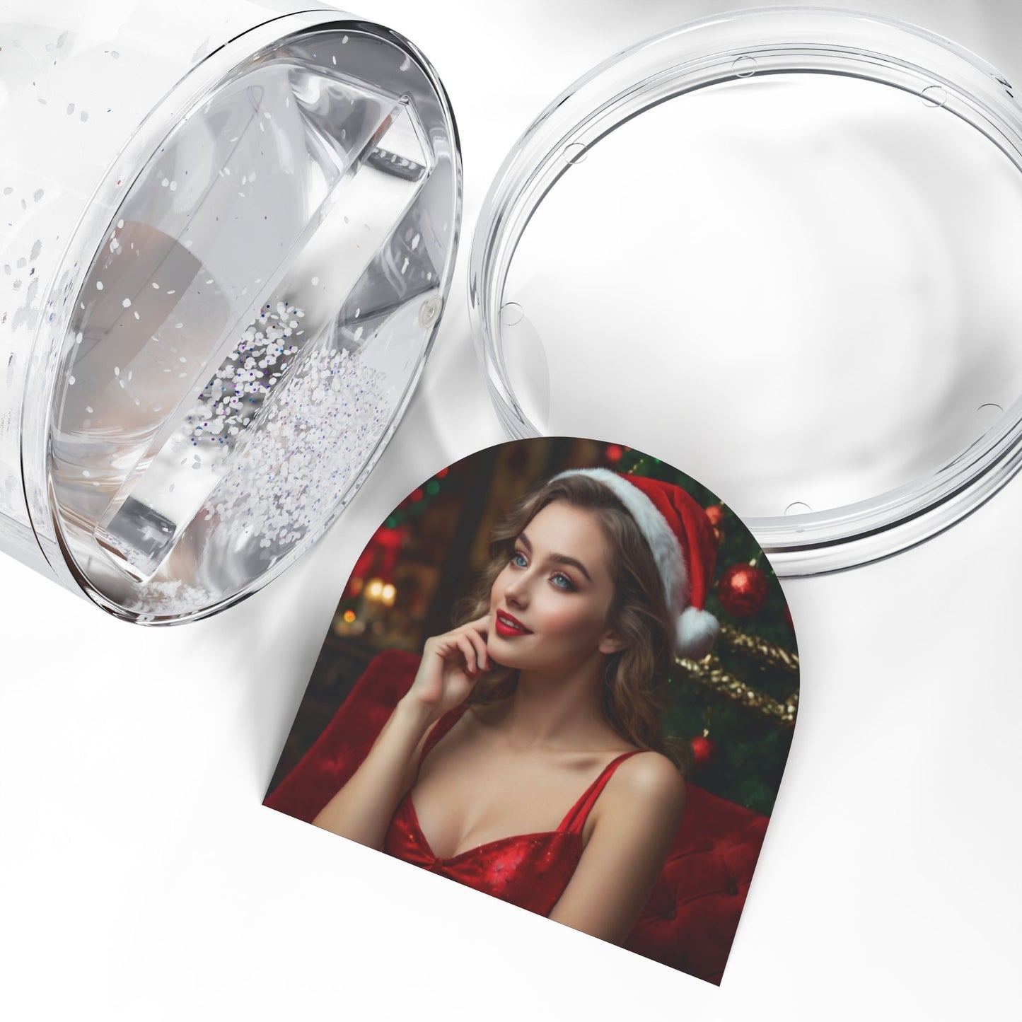 Retro Pinup Girl Christmas Snow Globe #4
