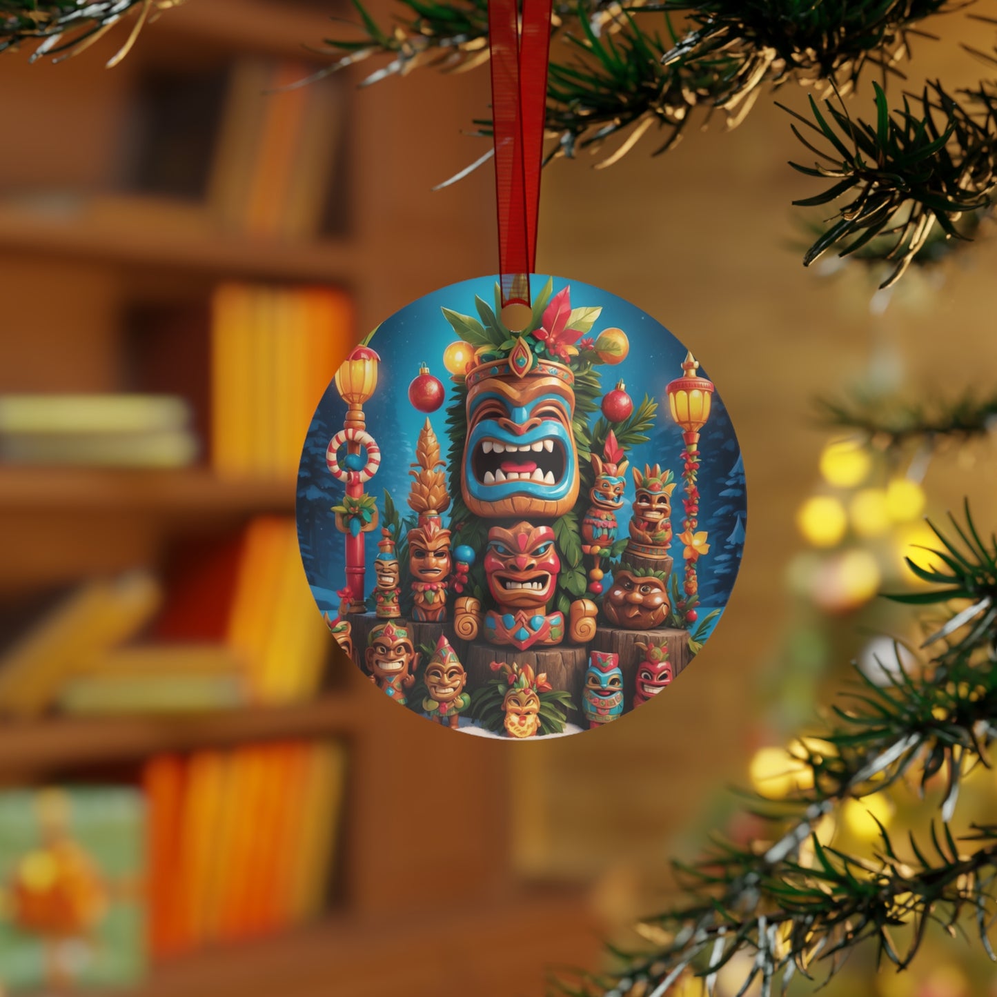 Tiki Metal Ornaments #1