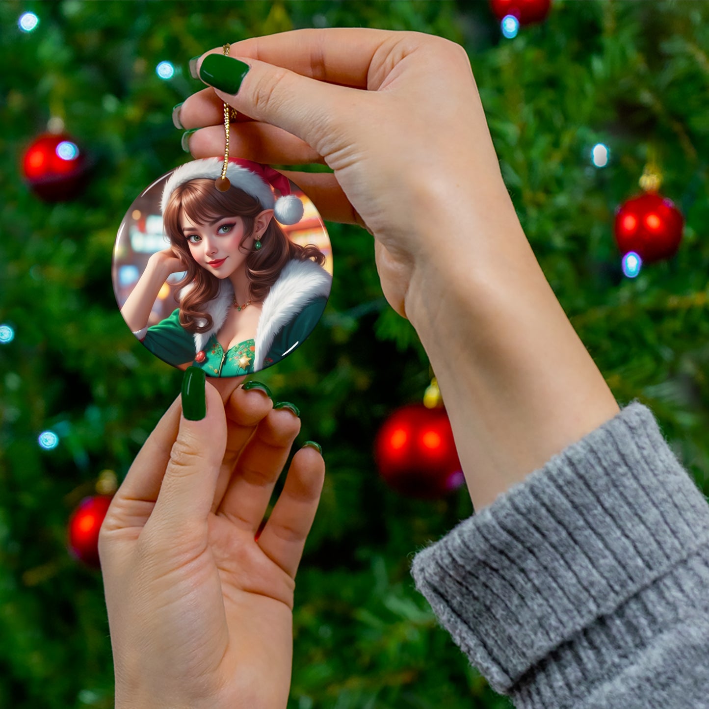 Sexy Christmas Elf ornament #1