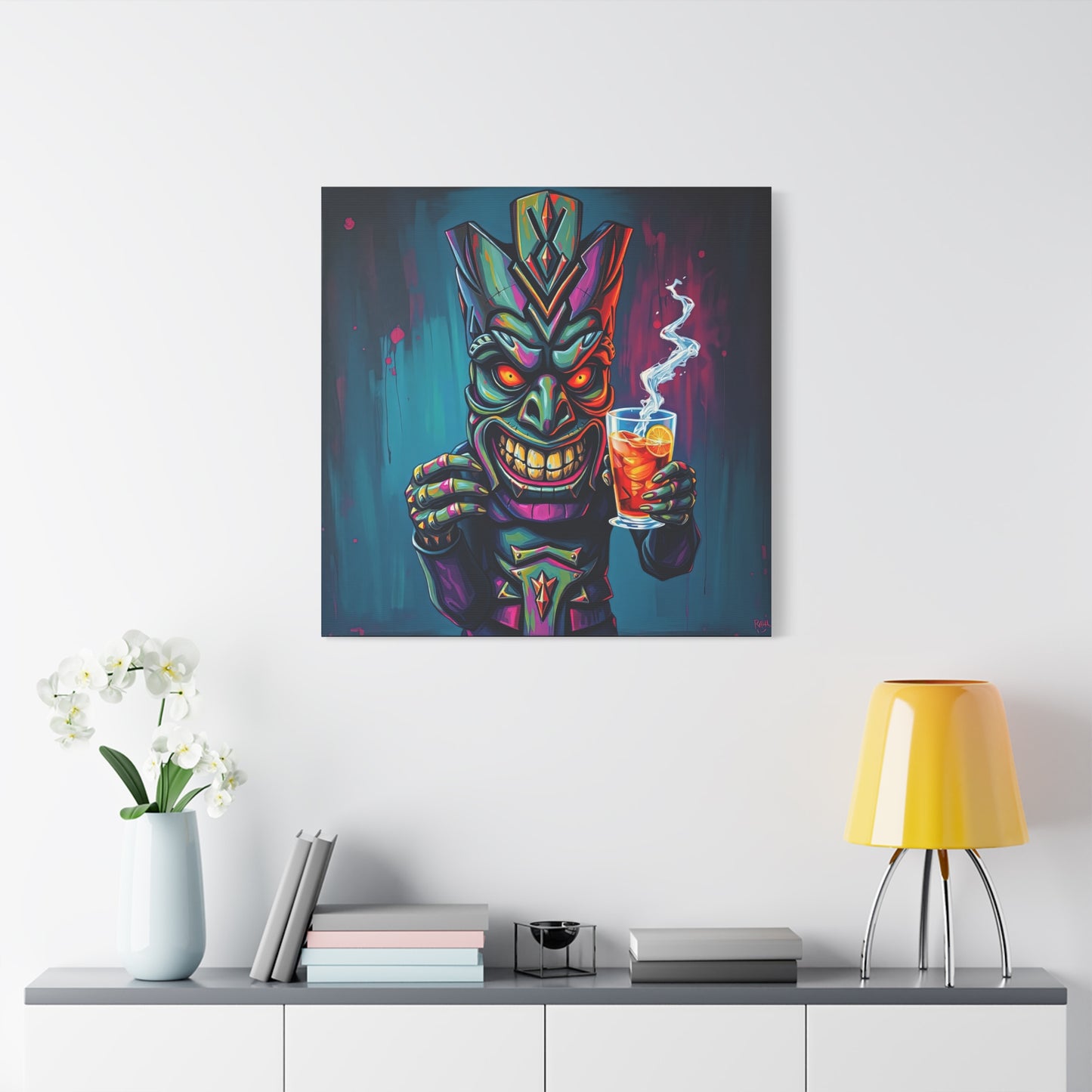 Tiki Bar Canvas Art, Tropical Vibe Wall Decor, Perfect for Home, Party, Beach House, Gift Idea, Unique Art for Tiki Lovers