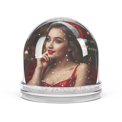 Retro Pinup Girl Christmas Snow Globe #4