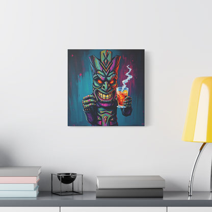 Tiki Bar Canvas Art, Tropical Vibe Wall Decor, Perfect for Home, Party, Beach House, Gift Idea, Unique Art for Tiki Lovers