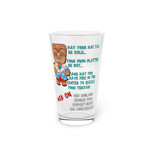 New England Chinese Food Pint Glass, 16oz