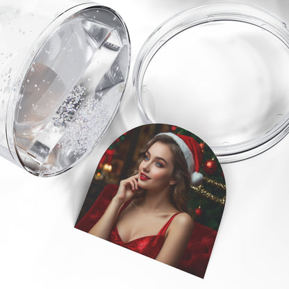 Retro Pinup Girl Christmas Snow Globe #4