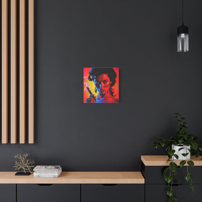 Canvas Wall Art, Pinup Woman Smoking Cigar for Man Cave, Cigar Aficionados, Retro Art Decor, Pinup Art Print, Wall Decor