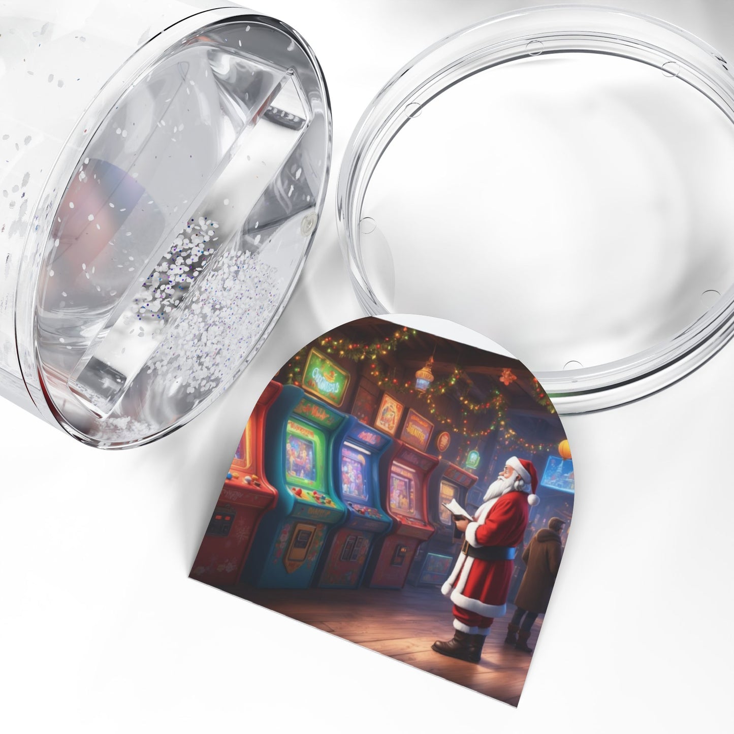 Santa Clause At Arcade Snow Globe #2