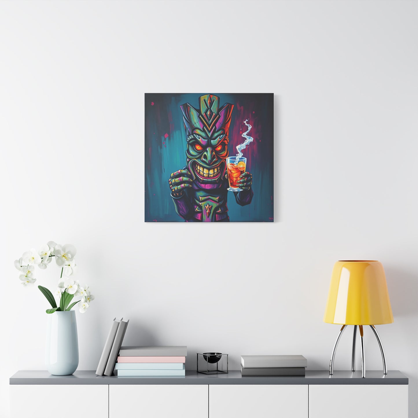 Tiki Bar Canvas Art, Tropical Vibe Wall Decor, Perfect for Home, Party, Beach House, Gift Idea, Unique Art for Tiki Lovers