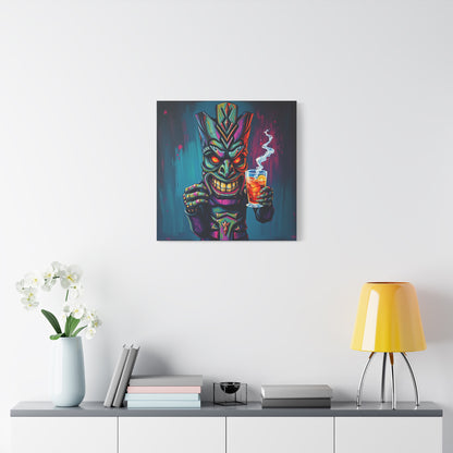 Tiki Bar Canvas Art, Tropical Vibe Wall Decor, Perfect for Home, Party, Beach House, Gift Idea, Unique Art for Tiki Lovers