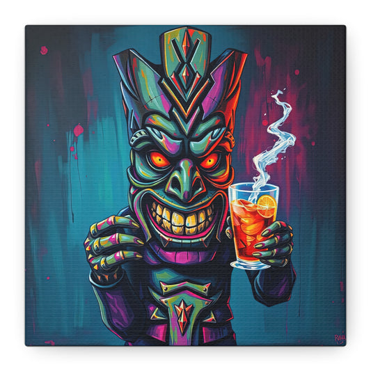 Tiki Bar Canvas Art, Tropical Vibe Wall Decor, Perfect for Home, Party, Beach House, Gift Idea, Unique Art for Tiki Lovers