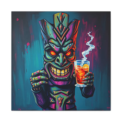 Tiki Bar Canvas Art, Tropical Vibe Wall Decor, Perfect for Home, Party, Beach House, Gift Idea, Unique Art for Tiki Lovers
