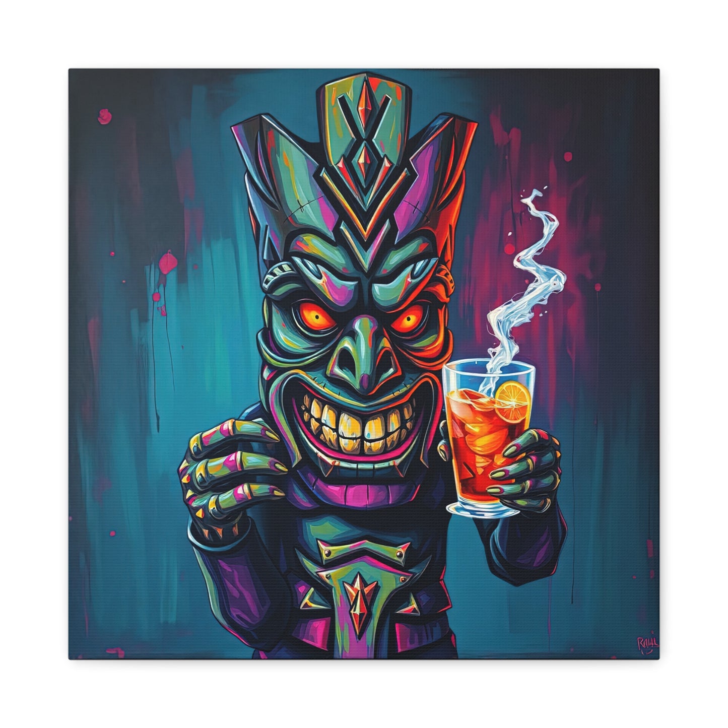 Tiki Bar Canvas Art, Tropical Vibe Wall Decor, Perfect for Home, Party, Beach House, Gift Idea, Unique Art for Tiki Lovers