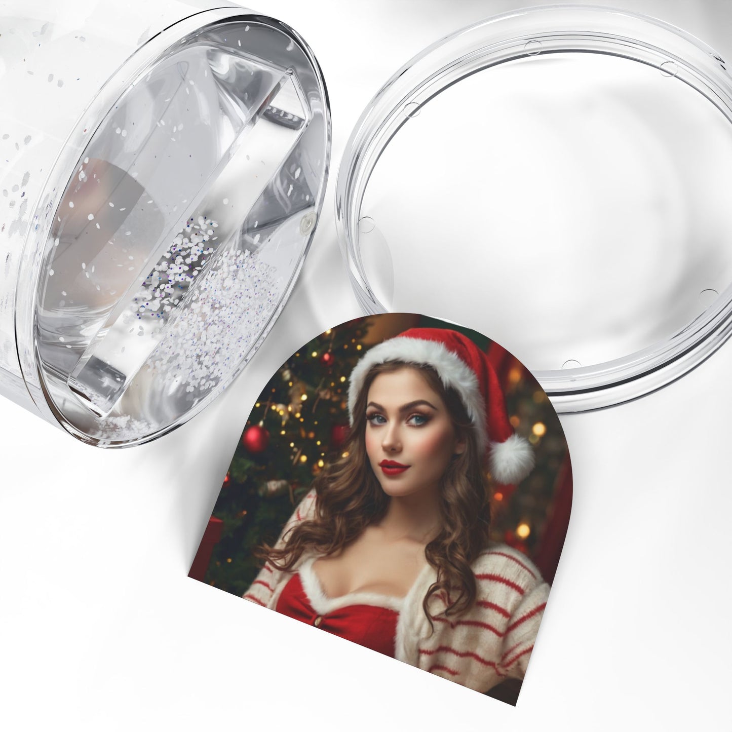 Retro Pinup Girl Christmas Snow Globe #3