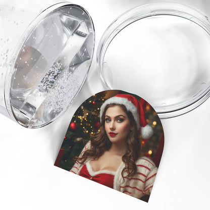 Retro Pinup Girl Christmas Snow Globe #3