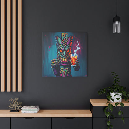 Tiki Bar Canvas Art, Tropical Vibe Wall Decor, Perfect for Home, Party, Beach House, Gift Idea, Unique Art for Tiki Lovers