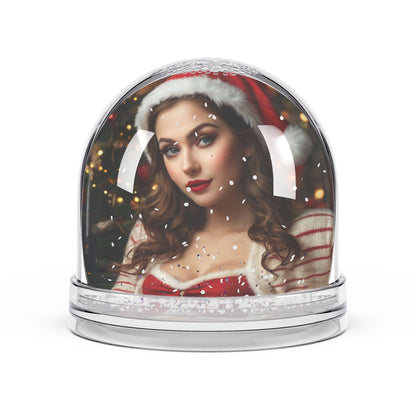 Retro Pinup Girl Christmas Snow Globe #3