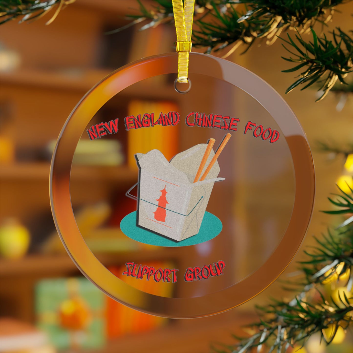 New England Chinese Food Holiday Ornament