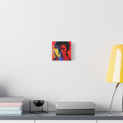 Canvas Wall Art, Pinup Woman Smoking Cigar for Man Cave, Cigar Aficionados, Retro Art Decor, Pinup Art Print, Wall Decor