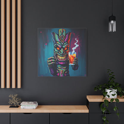 Tiki Bar Canvas Art, Tropical Vibe Wall Decor, Perfect for Home, Party, Beach House, Gift Idea, Unique Art for Tiki Lovers
