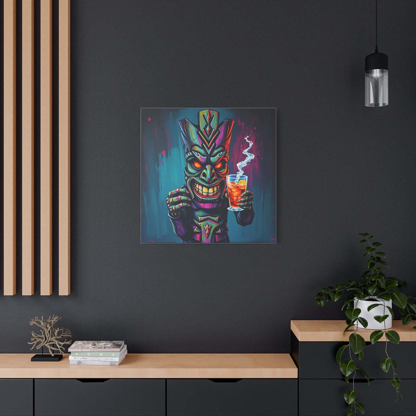 Tiki Bar Canvas Art, Tropical Vibe Wall Decor, Perfect for Home, Party, Beach House, Gift Idea, Unique Art for Tiki Lovers