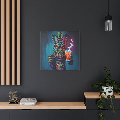 Tiki Bar Canvas Art, Tropical Vibe Wall Decor, Perfect for Home, Party, Beach House, Gift Idea, Unique Art for Tiki Lovers