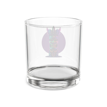 Retro Tiki Rocks Glass, 10oz - Tropical Barware for Home & Parties, Unique Gift for Mixology Lovers, Vibrant Decor, Tiki Theme