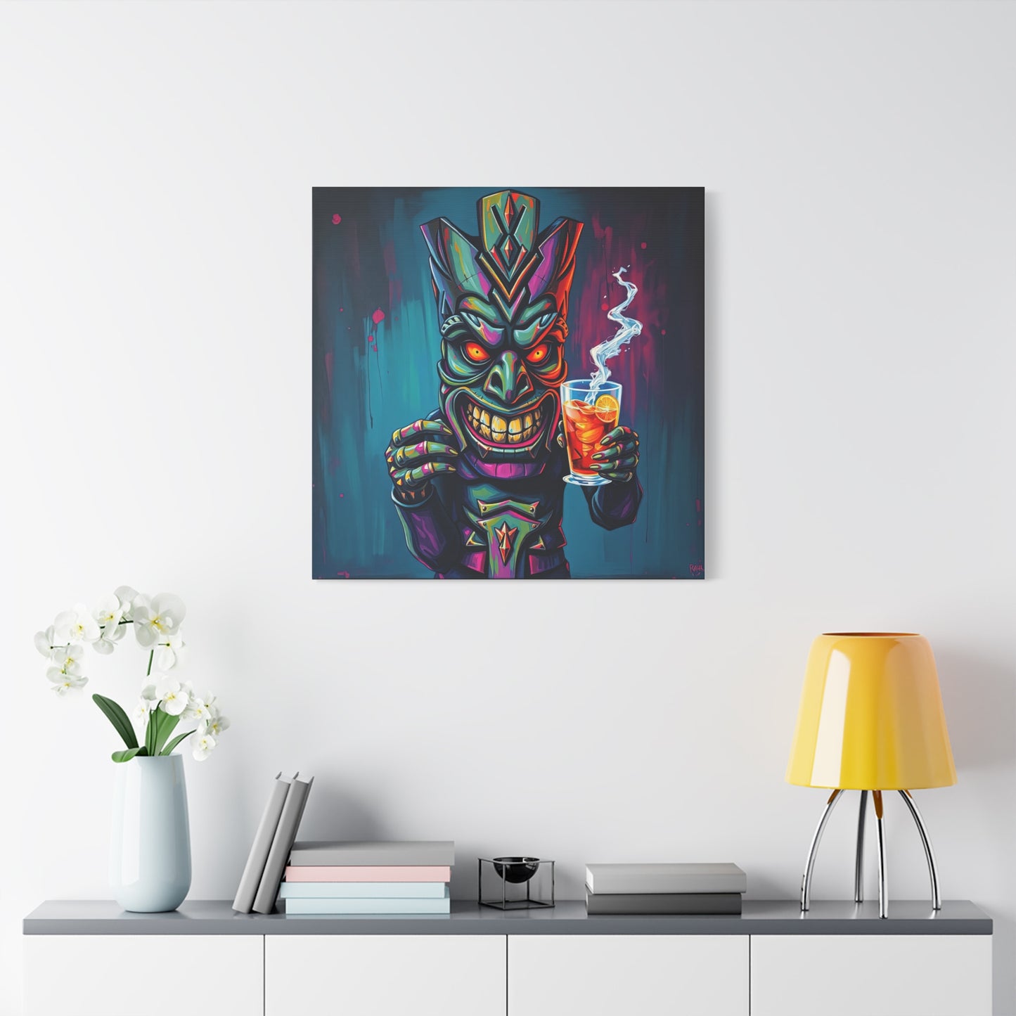 Tiki Bar Canvas Art, Tropical Vibe Wall Decor, Perfect for Home, Party, Beach House, Gift Idea, Unique Art for Tiki Lovers