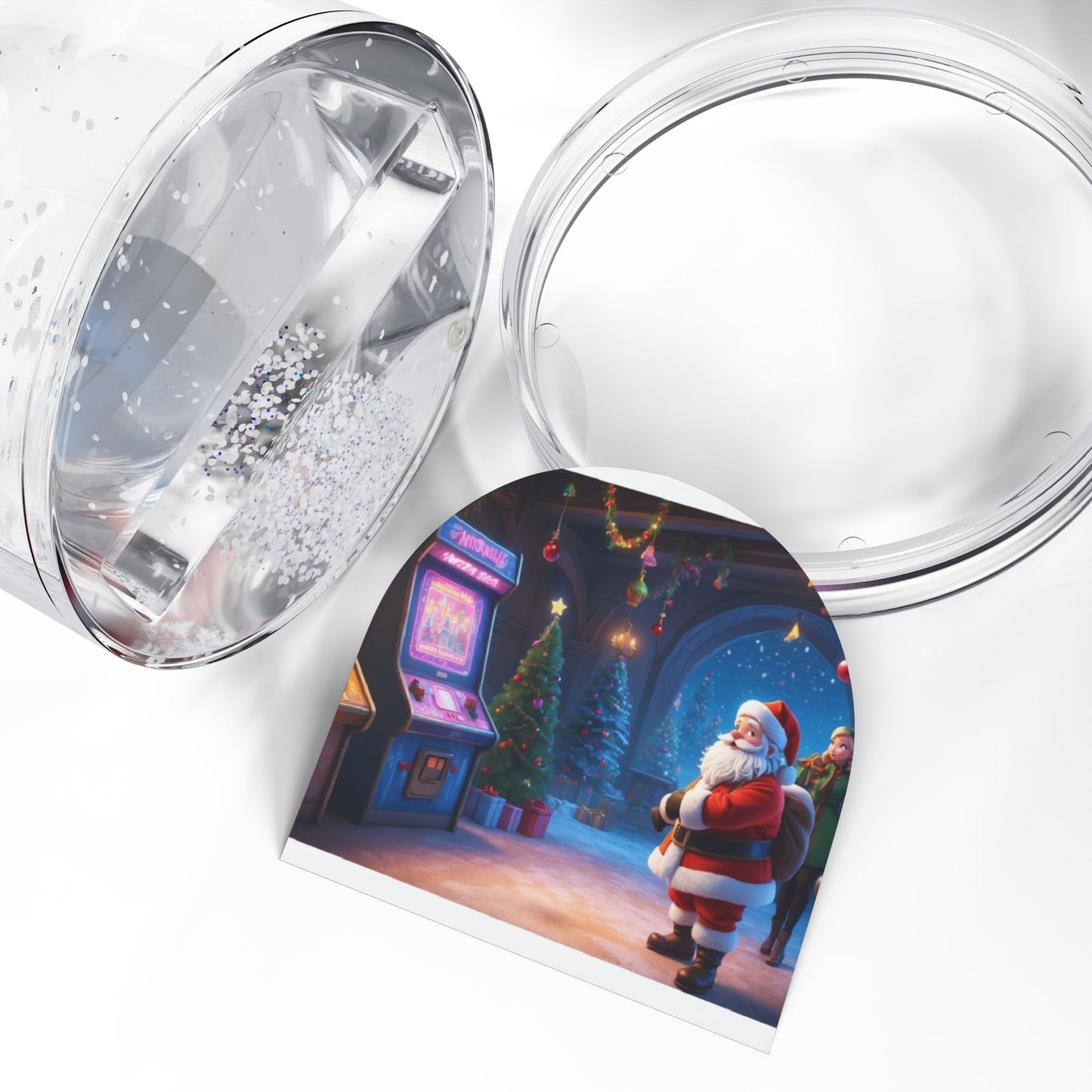 Santa Clause At Arcade Snow Globe #1