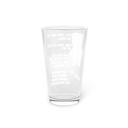 New England Chinese Food Pint Glass, 16oz