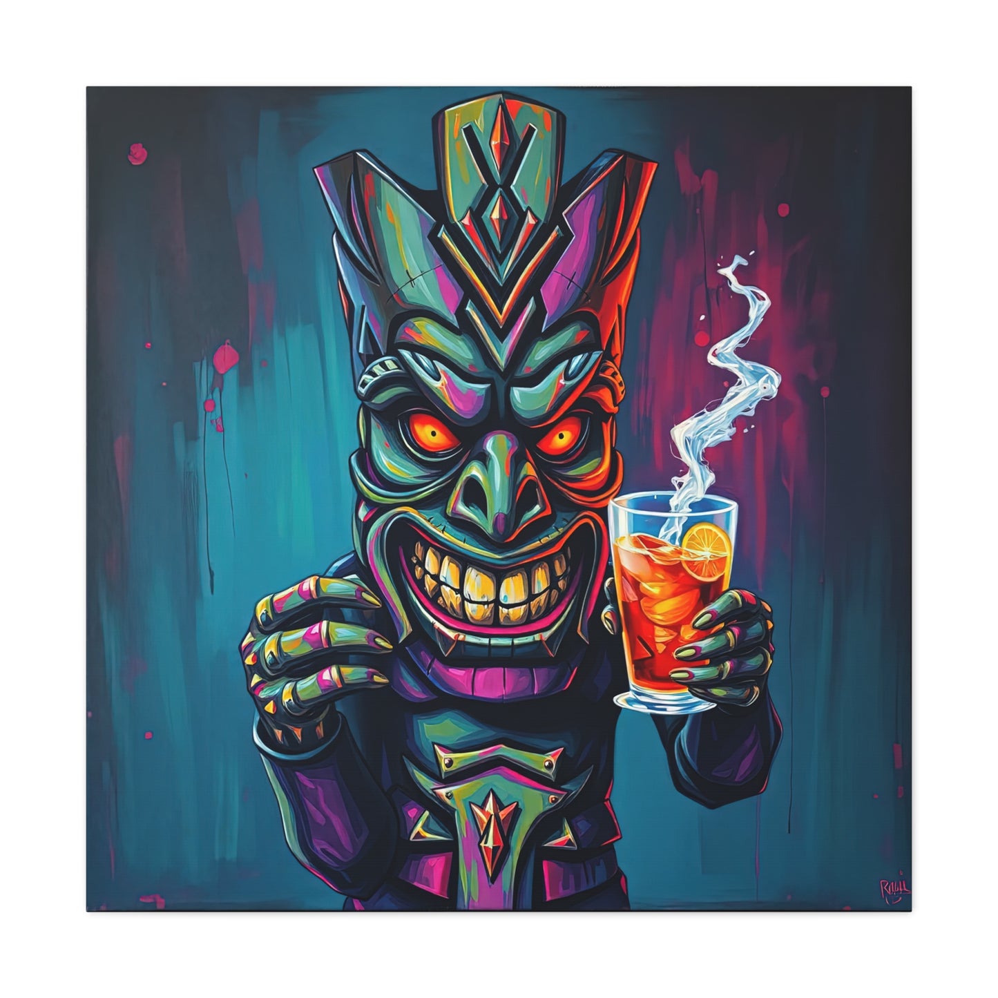 Tiki Bar Canvas Art, Tropical Vibe Wall Decor, Perfect for Home, Party, Beach House, Gift Idea, Unique Art for Tiki Lovers