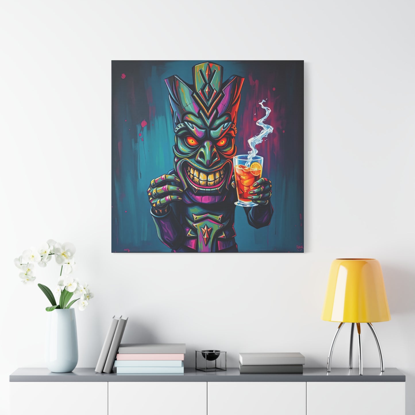 Tiki Bar Canvas Art, Tropical Vibe Wall Decor, Perfect for Home, Party, Beach House, Gift Idea, Unique Art for Tiki Lovers