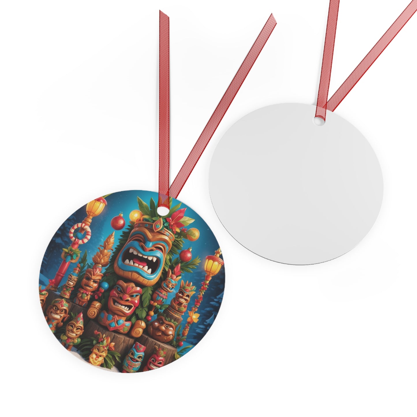 Tiki Metal Ornaments #1