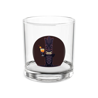 Tiki Cocktail Rocks Glass, Fun Tiki Glass for Parties, Unique Barware Gift, Home Bar Essentials, Tropical Drink Glass