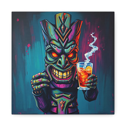 Tiki Bar Canvas Art, Tropical Vibe Wall Decor, Perfect for Home, Party, Beach House, Gift Idea, Unique Art for Tiki Lovers