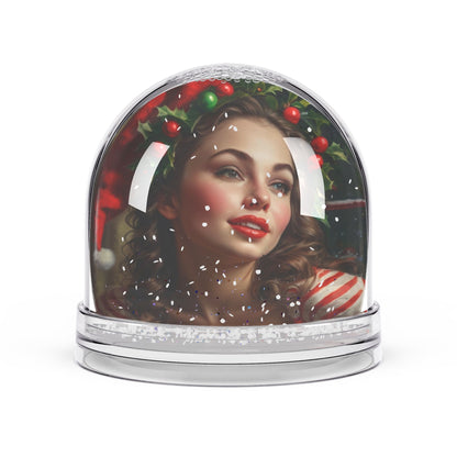 Retro Pinup Girl Christmas Snow Globe #6