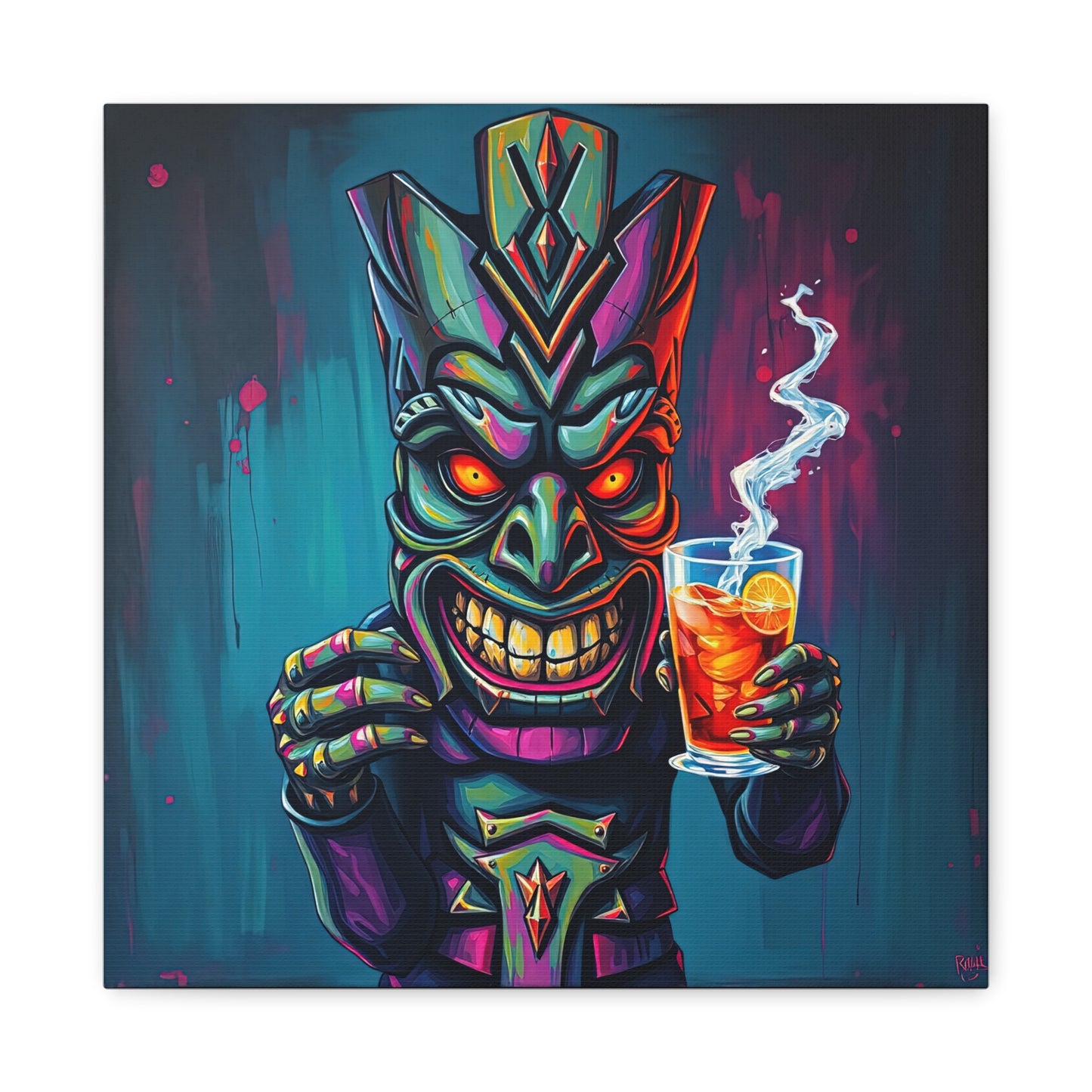 Tiki Bar Canvas Art, Tropical Vibe Wall Decor, Perfect for Home, Party, Beach House, Gift Idea, Unique Art for Tiki Lovers